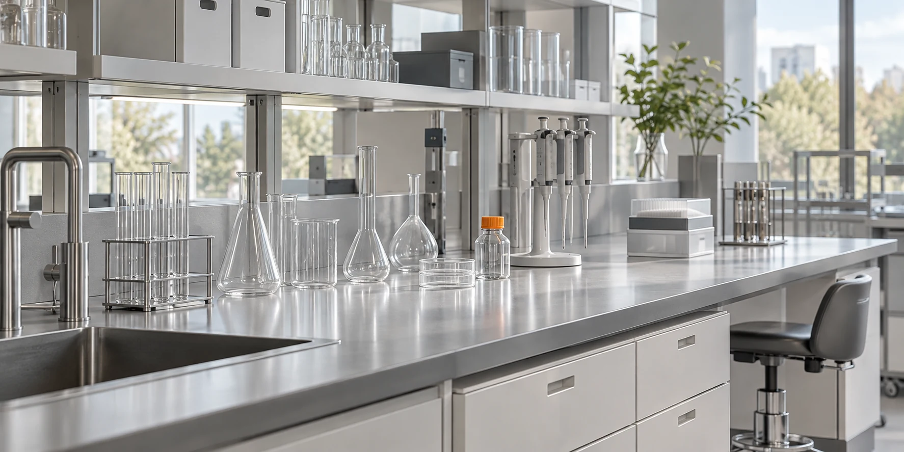 Illustrative non-clinical laboratory workspace